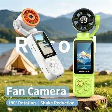 Outdoor Adventure Videos - ポケットファンアクションカメラ、フォーカス調整、手ブレ補正機能付きハンドヘルドレコーダー、日常旅行、アウトドアアドベンチャー、カジュアルVlogビデオ撮影に最適。