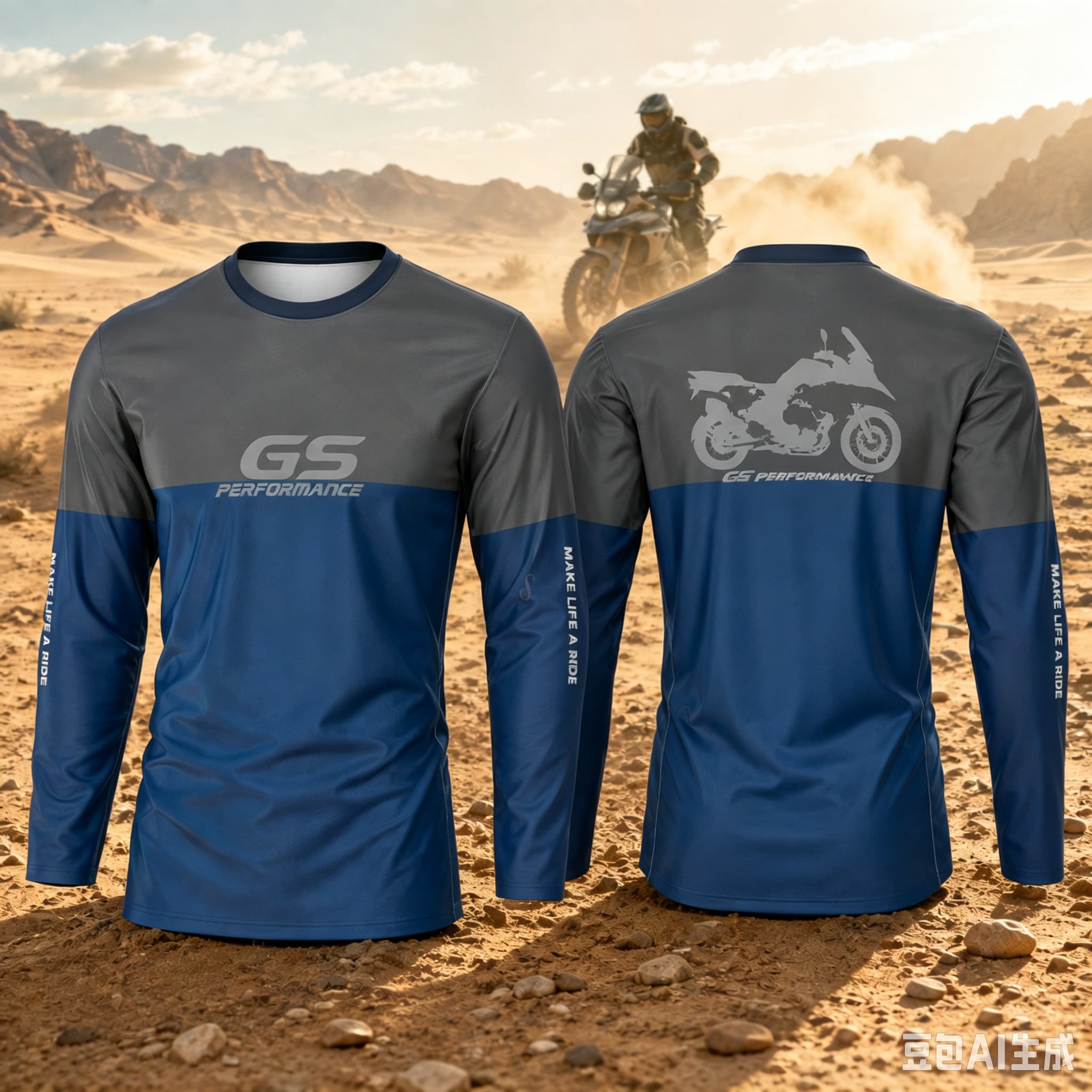 Outdoor Adventure Uva - モトラッドGSアドベンチャーモーターサイクル長袖シャツ 通気性・UVカット・速乾性 ライディングジャージ メンズ アウトドアスポーツカジュアルウェア