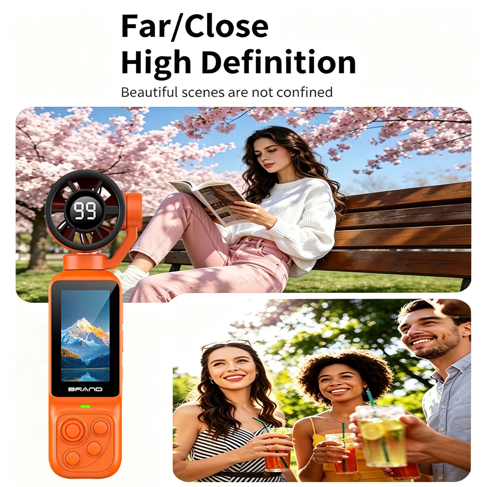 ポケットファンアクションカメラ、フォーカス調整、手ブレ補正機 - Outdoor Adventure Videos のレビューと価格