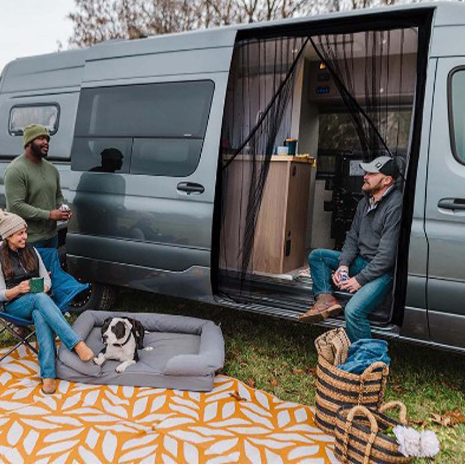 バンのドアスクリーン、UV耐性ネット、車両アクセサリー、RV - Outdoor Adventure Uva のレビューと価格