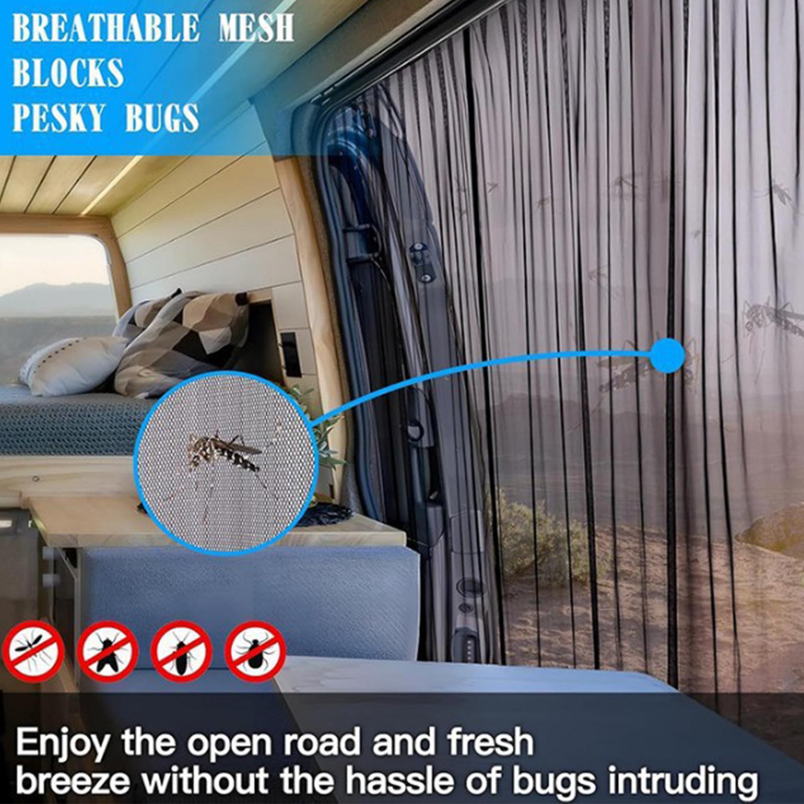 バン用磁気ドアスクリーン UV耐性ネット 車両アクセサリー  - Outdoor Adventure Uva のレビューと価格