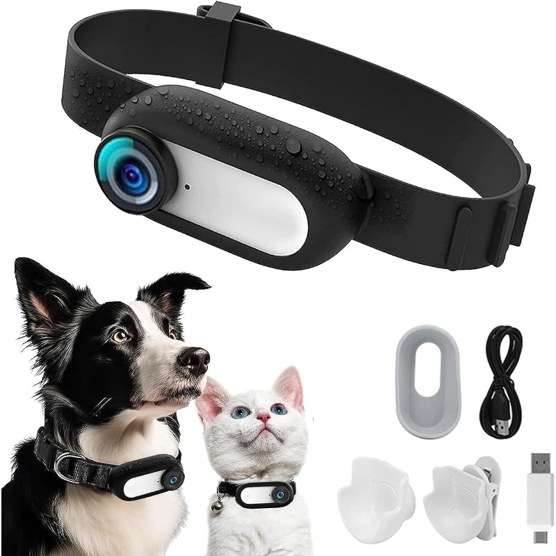 ペット首輪カメラ - 猫/犬用防水 HD アクションカメラ、 - Outdoor Adventure Videos のレビューと価格