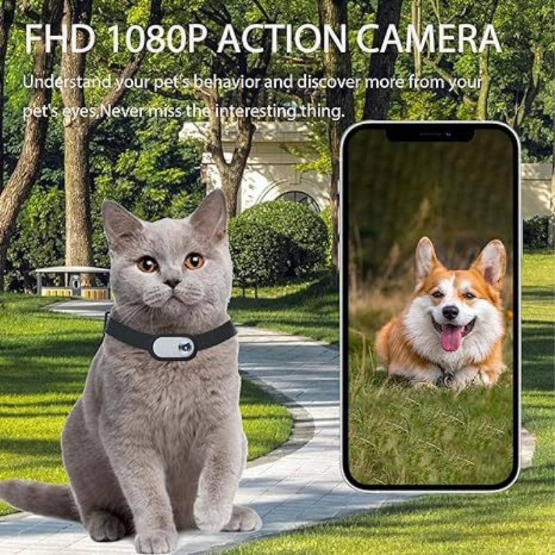 ペット首輪カメラ - 猫/犬用防水 HD アクションカメラ、 - Outdoor Adventure Videos のレビューと価格