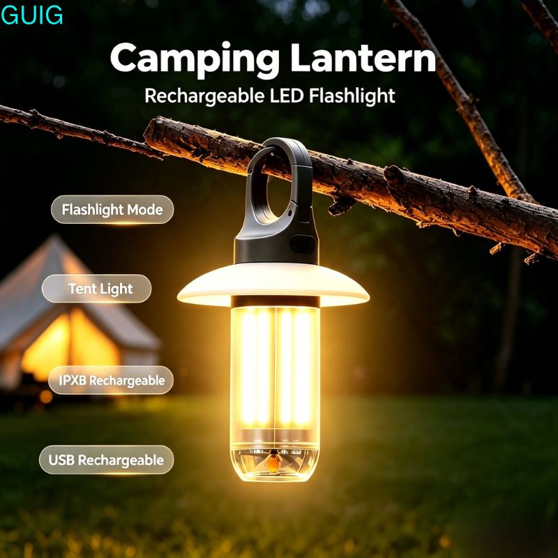 LED 充電式懐中電灯キャンプランタン 5 モードミニポータ - Outdoor Adventure Ni のレビューと価格