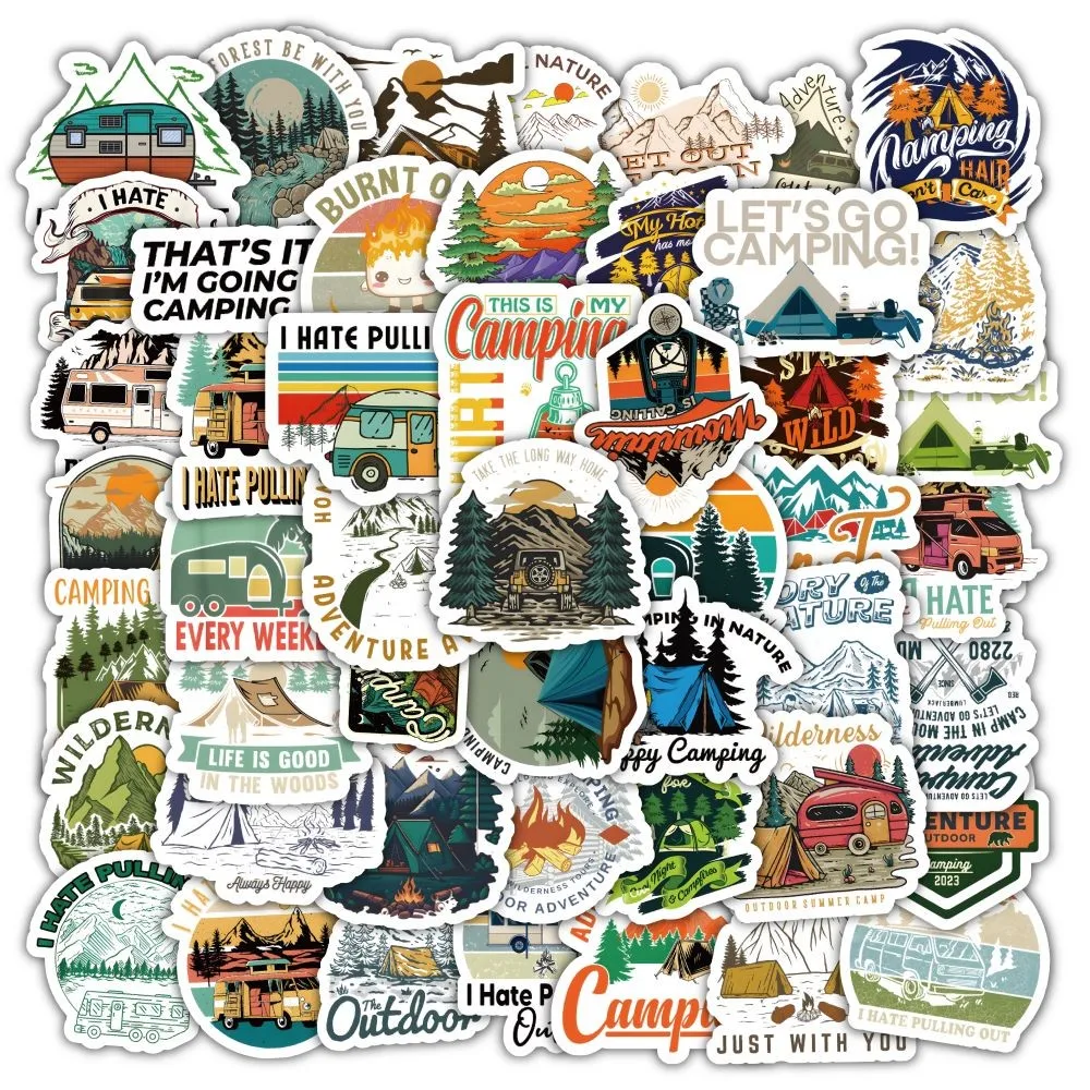 60 個のアウトドア キャンプ スタイル A ステッカー セ - Outdoor Adventure Stores のレビューと価格